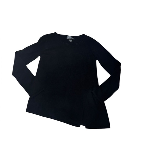 Philosophy By Republic 100% Cashmere Asymmetrical Black Pullover Large - Picture 5 of 11